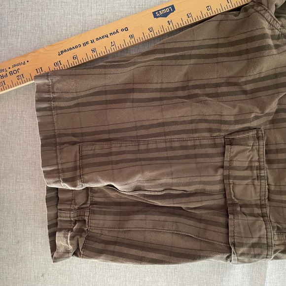 Patagonia Organic Cotton Striped Cargo Shorts Men's Size 36 Brown - Picture 6 of 13